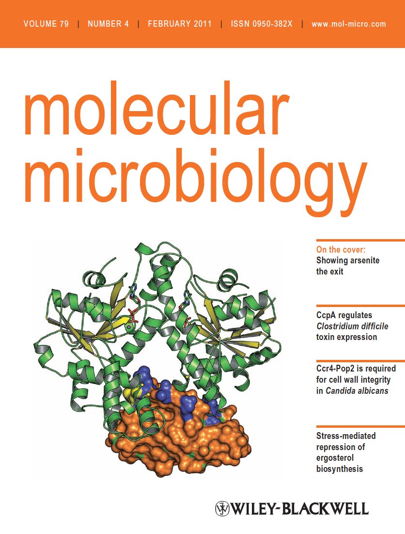 Microbiology of article entitled "Genetic mapping of the interface between the ArsD metallochaperone and the ArsA ATPase. Volume 79, Feb, 2011, Molecular Microbiology