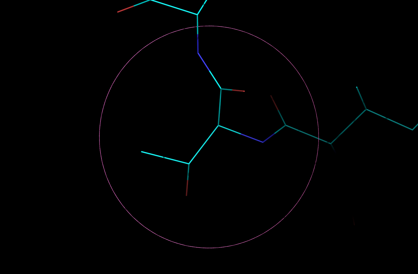 Drawn circle.