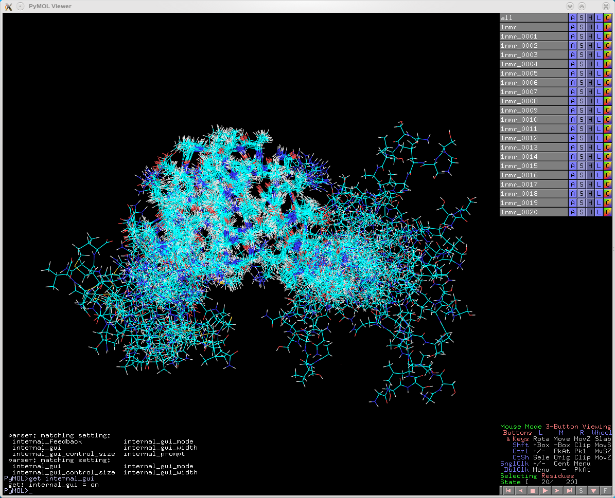 Internal GUI on
