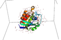 Example protein (1N6H) show in the unit cell shown with show cell.