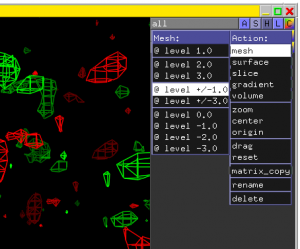 Action (A) menu of a map object