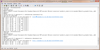 An appending logfile ./Results_propka/_Results.log saves the input commands and the result for the residues specified with resi= and resn=